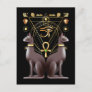 Egyptian Cat Horus Eye Ankh Sacred Geometry Postcard