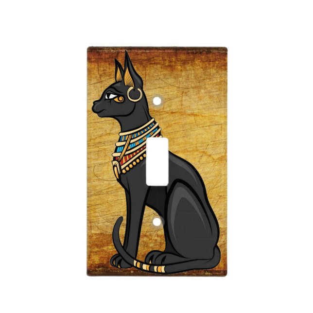 Egyptian Cat Light Switch Cover (Front)