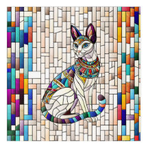 Egyptian Cat -Mosaic Art