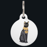 Egyptian Cat Pet ID Tag<br><div class="desc">Celebrate egyptian culture with a beautiful cat statue.</div>