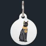 Egyptian Cat Pet ID Tag<br><div class="desc">Celebrate egyptian culture with a beautiful cat statue.</div>