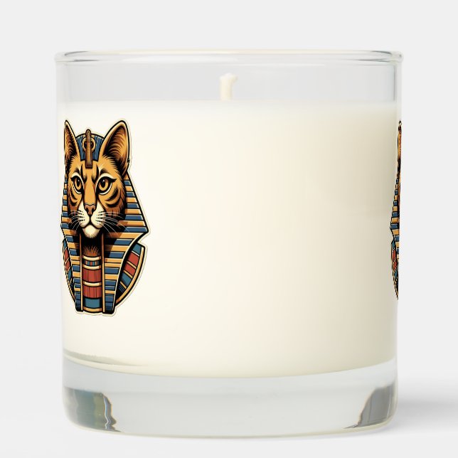 Egyptian Cat Scented Candle – Vanilla Sandalwood (Front)