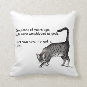 Egyptian Cat Throw Pillow