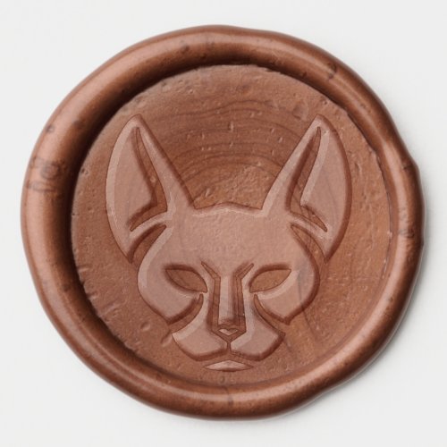 egyptian cat wax seal stickers