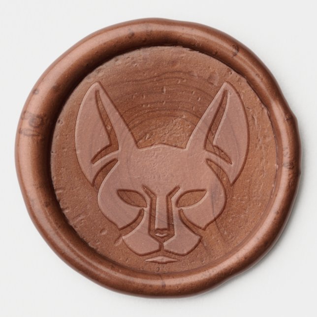 egyptian cat wax seal stickers (Front)