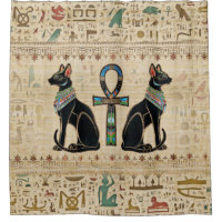 Egyptian Cats and ankh cross