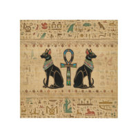 Egyptian Cats and ankh cross