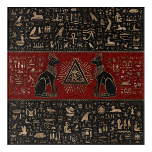 Egyptian Cats and Eye of Horus Acrylic Print