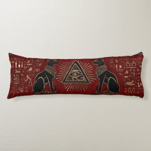 Egyptian Cats and Eye of Horus Body Pillow