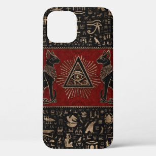 Egyptian Cats and Eye of Horus iPhone 12 Case