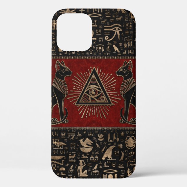 Egyptian Cats and Eye of Horus Case-Mate iPhone Case (Back)