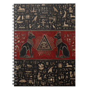 Egyptian Cats and Eye of Horus Notebook