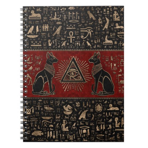 Egyptian Cats and Eye of Horus Notebook