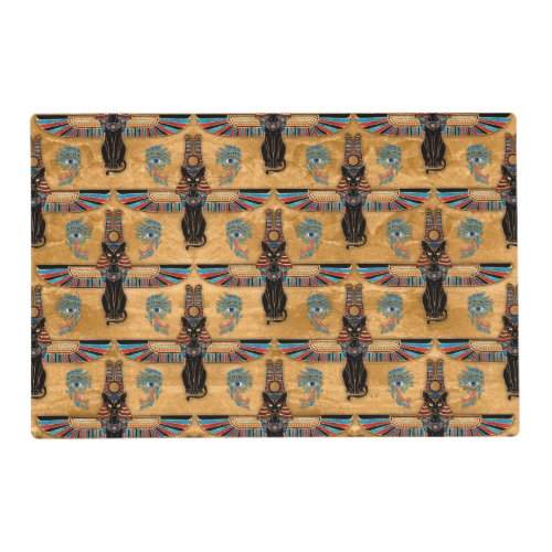 Egyptian Cats and Eye of Horus pattern Placemat