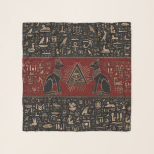Egyptian Cats and Eye of Horus Scarf