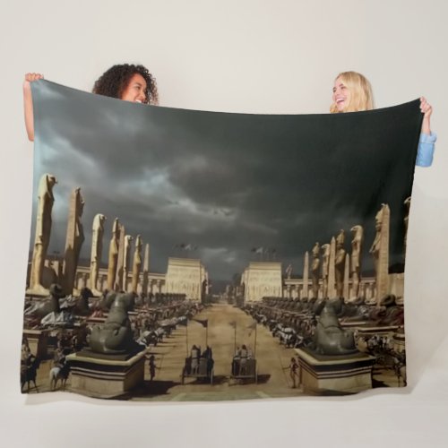 EGYPTIAN CHARIOT RACES FLEECE BLANKET