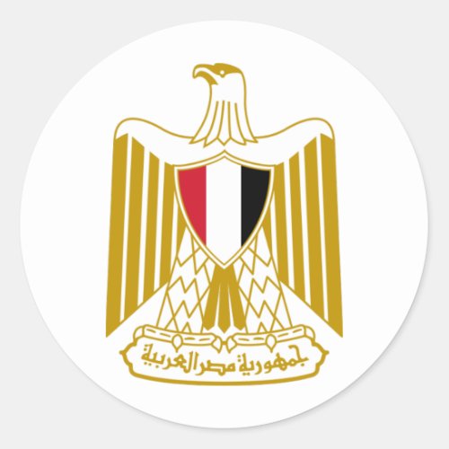 Egyptian Coat of Arms Classic Round Sticker