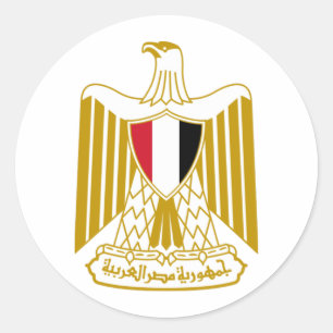 Egyptian Coat of Arms Classic Round Sticker