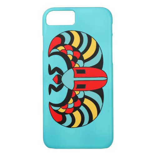 Egyptian Colorful Bold Vibrant Scarab Beetle iPhone 87 Case