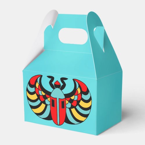 Egyptian Colorful Bold Vibrant Scarab Beetle Favor Boxes