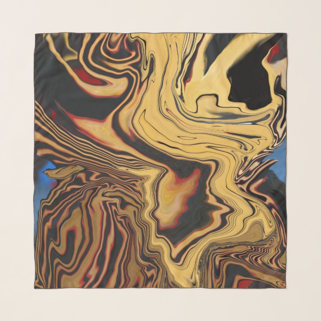 Egyptian Colors Abstract Design Scarf (Front)