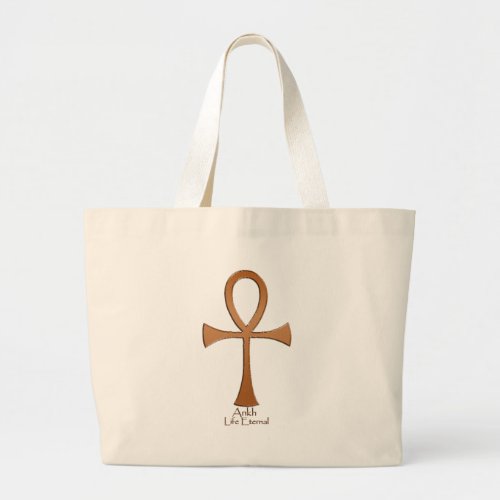 Egyptian Copper ANKH Large Tote Bag