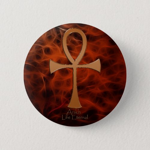 Egyptian Copper_effect Red Fractal ANKH Buttons