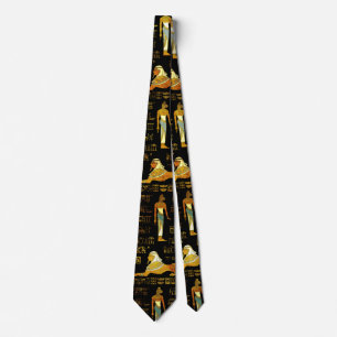Egyptian Decorative hieroglyphics Pattern Neck Tie
