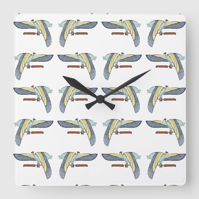 Egyptian Design #12 at Emporio Moffa Square Wall Clock (Front)