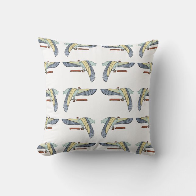 Egyptian Design #12 at Emporio Moffa Throw Pillow (Front)