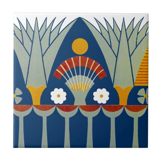 Egyptian Design #7 at Emporio Moffa Ceramic Tile (Front)