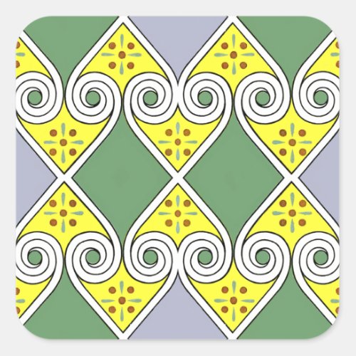 Egyptian Design 9 at Emporio Moffa Square Sticker