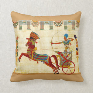 Egyptian Design Throw Pillow (A)