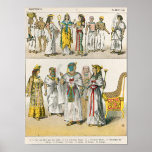 Egyptian Dress, from 'Trachten der Voelker' Poster