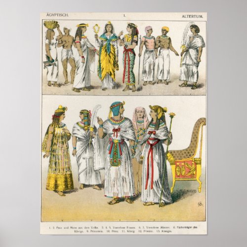 Egyptian Dress from Trachten der Voelker Poster