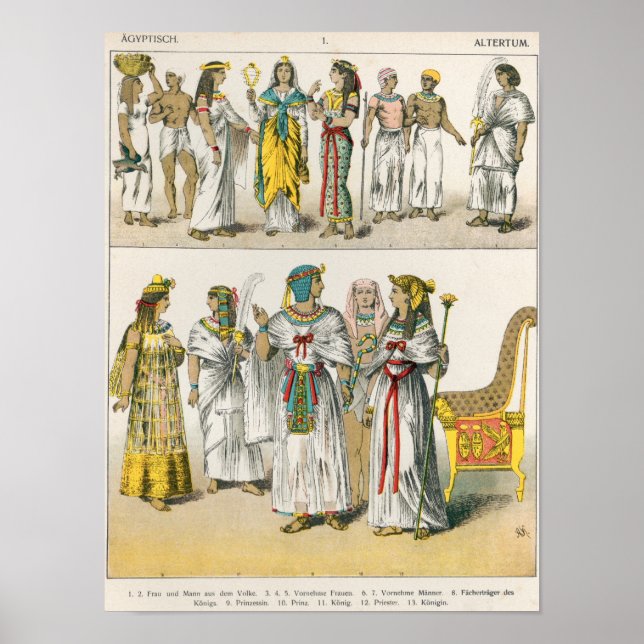 Egyptian Dress, from 'Trachten der Voelker' Poster (Front)