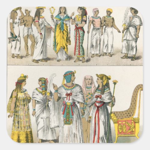 Egyptian Dress from Trachten der Voelker Square Sticker