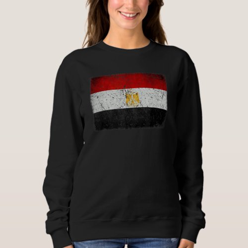 Egyptian Eagle Flag Of Egypt Souvenir Red White Bl Sweatshirt