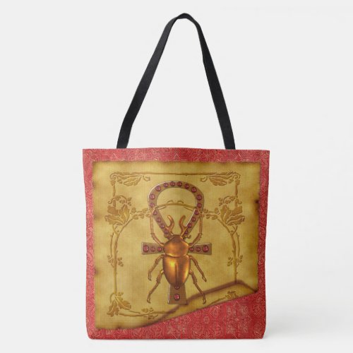 Egyptian Elegance Optical Folk Art Tote Bag