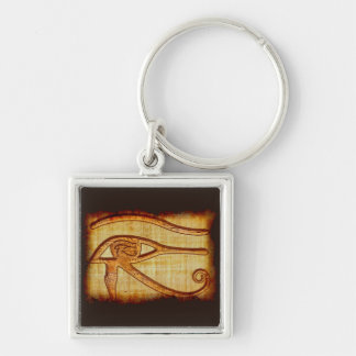 Egyptian Eye of Horus Ancient Papyrus-effect Art Keychain