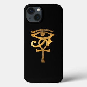 Egyptian Eye Of Horus Ankh Egypt Archeologist Gol iPhone 13 Case