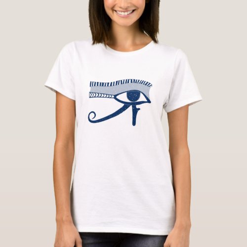 Egyptian Eye of Horus Blue Lucky Charm T_Shirt