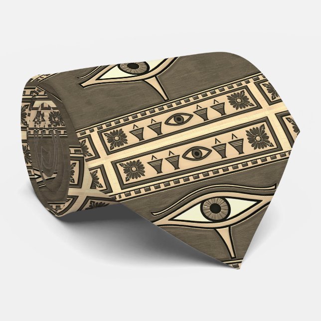 Egyptian Eye of Horus, Eye of Ra Egypt Deity Neck Tie (Rolled)