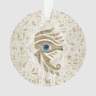Egyptian Eye of Horus - Gold and pearl Ornament