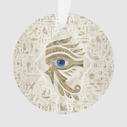 Egyptian Eye of Horus _ Gold and pearl Ornament