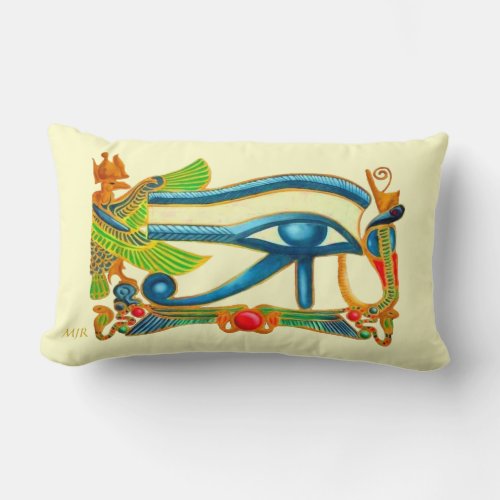 Egyptian Eye of Horus _ Monogram Lumbar Pillow