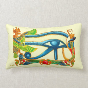 Egyptian Eye of Horus - Monogram Lumbar Pillow