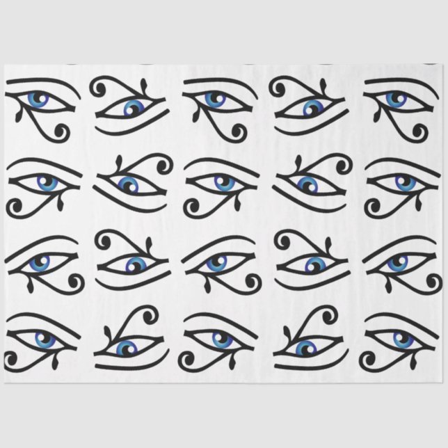 Egyptian Eye of Horus or wadjet Tissue Paper (Front)