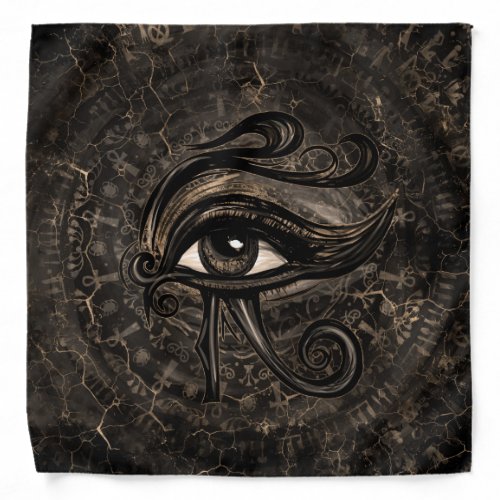 Egyptian Eye of Horus _ Wadjet Digital Art Bandana