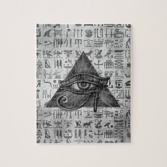 Egyptian Eye of Horus - Wadjet Digital Art Jigsaw Puzzle (Vertical)
